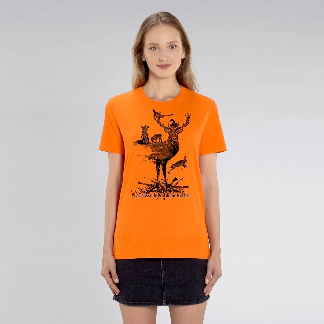 T-shirt campagne chasse manches courtes - Femme