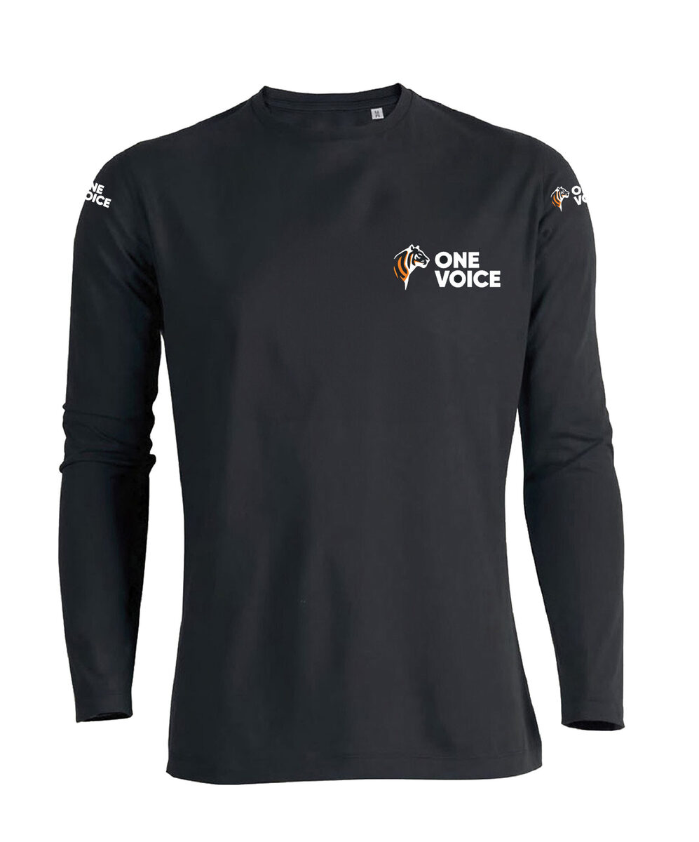 T-shirt manches longues noir - Homme
