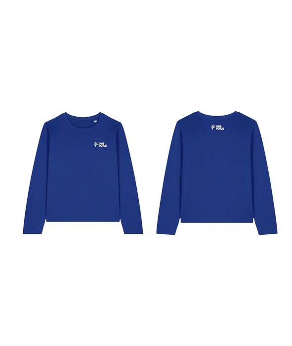 T-shirt manches longues bleu - Femme